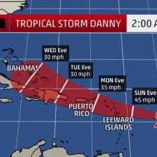 Danny Forecasted To Be Tropical Depression When It Arrives To VI On Monday