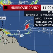 Danny Strengthens Into First Hurricane Of 2015, Public Urged To Be Vigilant