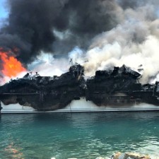 Yacht Called ‘Positive Energy’ Burns To Ashes At Yacht Haven Grande