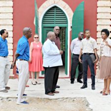 Fort Christian In St. Thomas, Under Construction, Is Toured By Governors Mapp And Turnbull