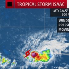 Tropical Storm Isaac Continues To Lose Steam As It Pushes Towards Caribbean